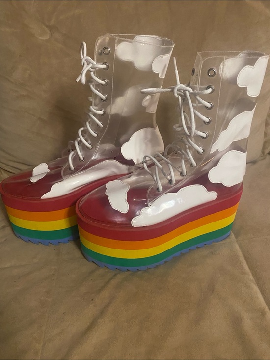 Current Mood Clear Cloud Rainbow Platforms - Multi Color
